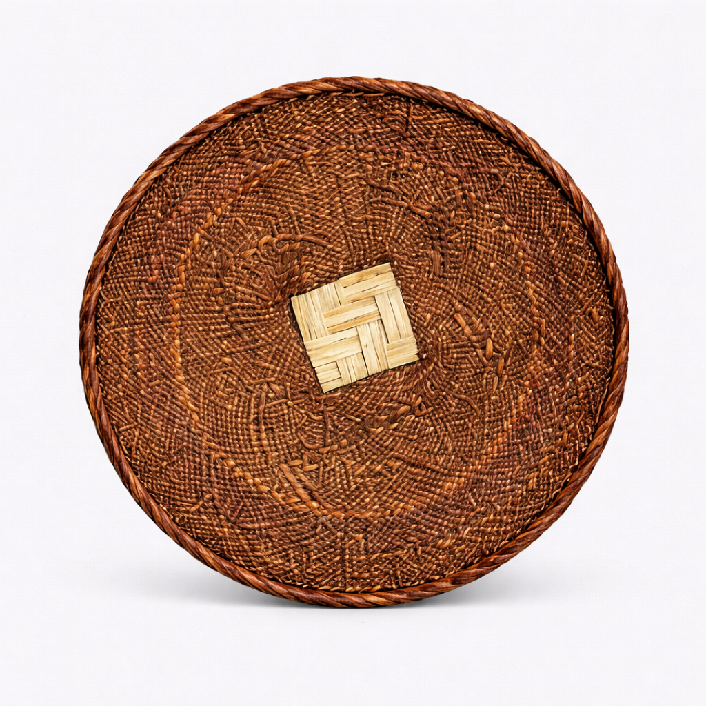 Tonga Korb (flach) - Braun Unifarben 1 Tonga Korb (flach) - Braun Unifarben