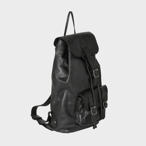 Rowdy Leather Rucksack - Colour Charcoal - Image 2