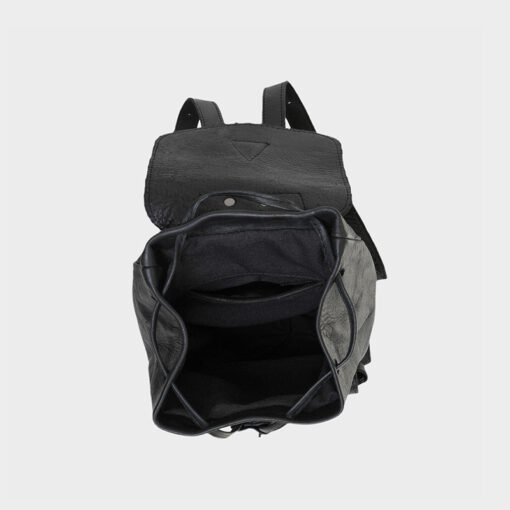 Rowdy Leather Rucksack - Colour Charcoal - Image 4