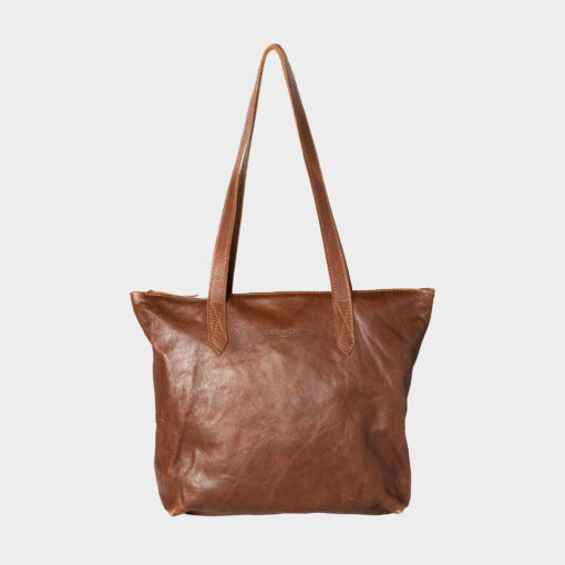 Rowdy Tote Leather Bag - Colour Cedar