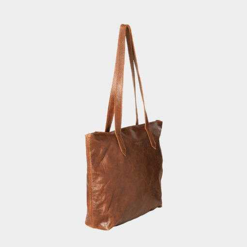 Rowdy Tote Leather Bag - Colour Cedar - Image 4