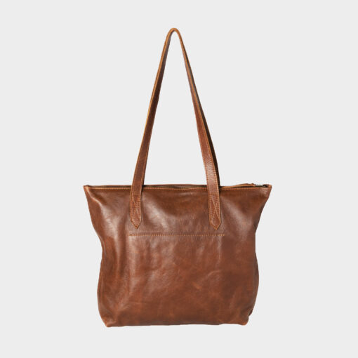 Rowdy Tote Leather Bag - Colour Cedar - Image 2