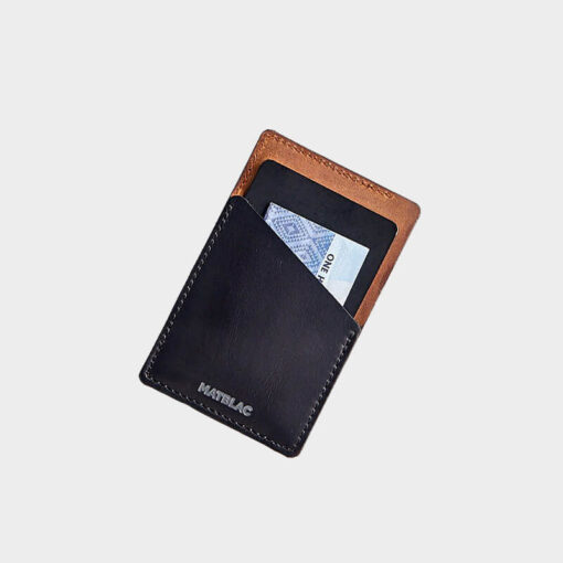 MATBLAC Dual Leather Quickdraw Wallet (Brown/Black)