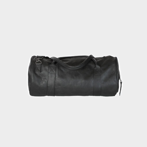 ROWDY Leder Weekender - Farbe Charcoal / Schwarz