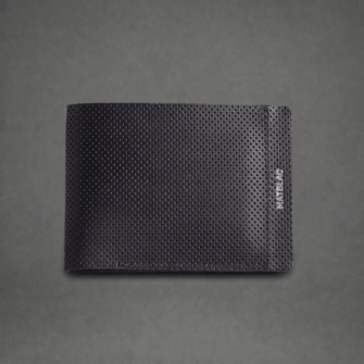 MATBLAC - Schwarze Leder Brieftasche mit Magnetverschluss - LTD Pinned Edition