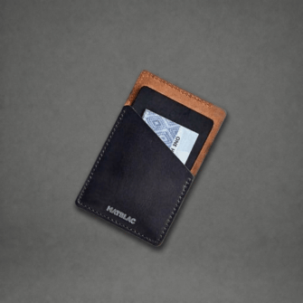 MATBLAC - Quickdraw Brieftasche aus Leder - Zweifarbig (braun/schwarz)