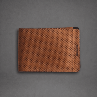 MATBLAC - Braune Leder Brieftasche mit Magnetverschluss - LTD Pinned Edition