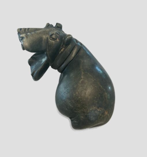 Stone Sculpture - Hippopotamus Black (Small) - Image 2