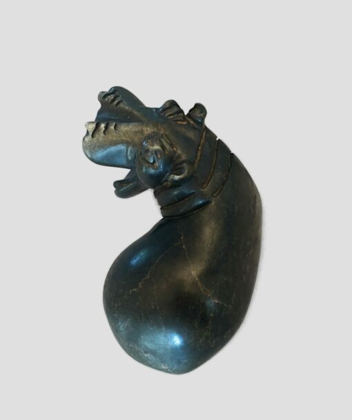 Stone Sculpture - Hippopotamus Black (Small) - Image 3