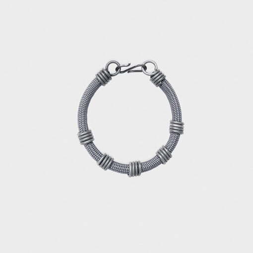 Mulberry Mongoose Snare Bracelet in Paracord Charcoal Grey (Men)