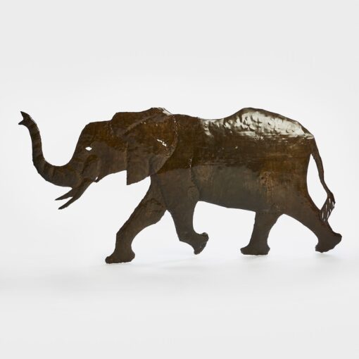 Wandbild Elefant - aus verzinktem Stahl (Groß) 2 Wandbild Elefant - aus verzinktem Stahl (Groß) – Bild 2