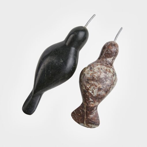 Stone Sculpture - African Bird on a Stem Black - Small - Image 2