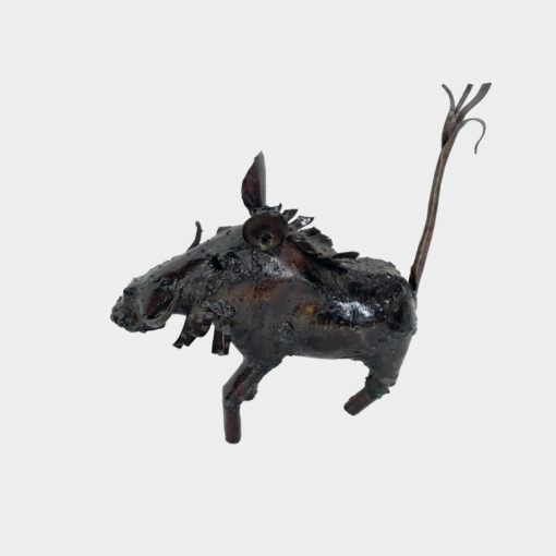 Warthog Sculpture made from Galvanised Steel - Medium