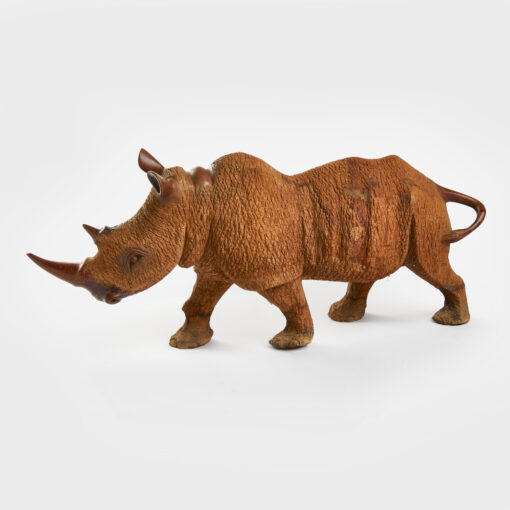 Rhino Wood Sculpture - Ironwood/Mahogany