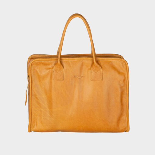 ROWDY Slimline Briefcase - Colour Amber with Black Lining