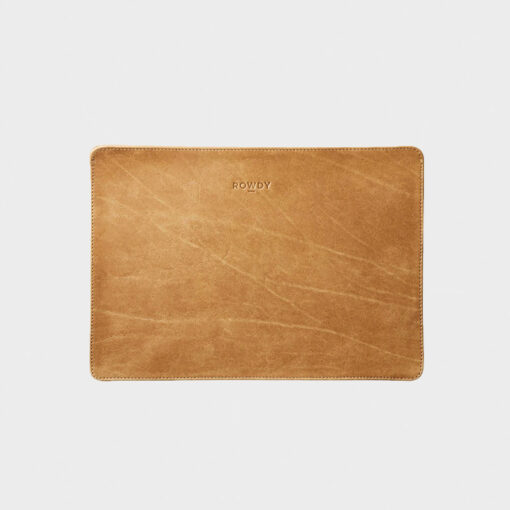 Rowdy The Laptop Slip 13/14" Leather - Colour Amber