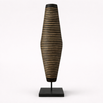 Shield - Stripes of the Earth - (Cameroon) Carved/metal/paint - Small