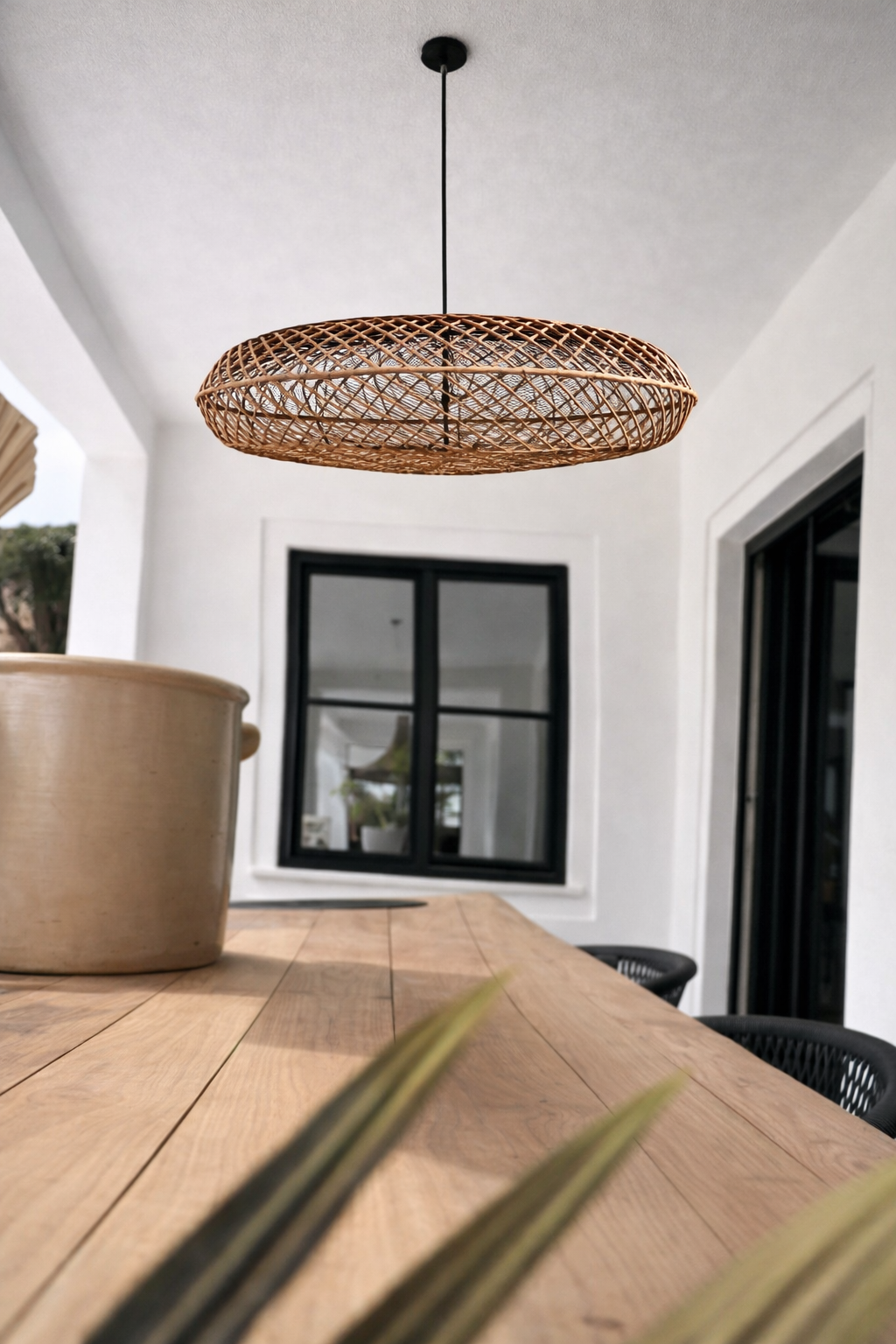 Leuchte / Lampenschirm – Offene Webart – Ovale Pendelleuchte – (Malawi) 3 Leuchte / Lampenschirm – Offene Webart – Ovale Pendelleuchte – (Malawi) – Bild 3