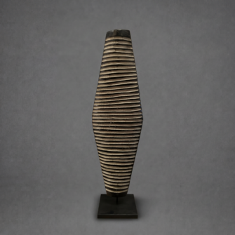 Längsschild (Kamerun) geschnitzt/Metall/bemalt - Small