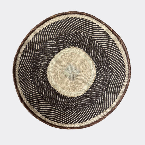 Tonga Basket Flat - Whirlwind Weave - (Zimbabwe)