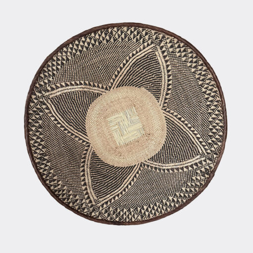 Tonga Basket Flat - Sunflower Weave - (Zimbabwe)