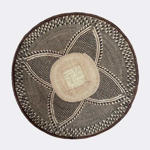 Tonga Basket Flat - Sunflower Weave - (Zimbabwe) - Image 2