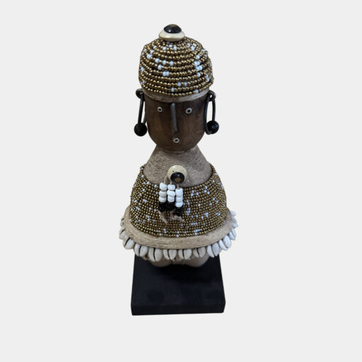 Baby Namji Doll with gold pattern Dress & Hat (Cameroon)  - XS - Image 2