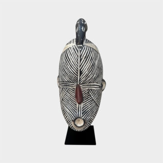 Afrikanische Holzmaske „Séléma“ – Kuba Stil, handgeschnitzt