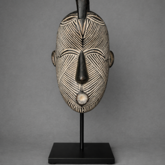 African Wooden Mask “Bokéli” – Hand-Carved, Kuba Style