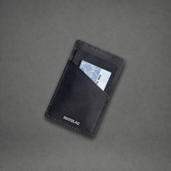 MATBLAC® – Quickdraw Brieftasche aus Leder – Schwarz