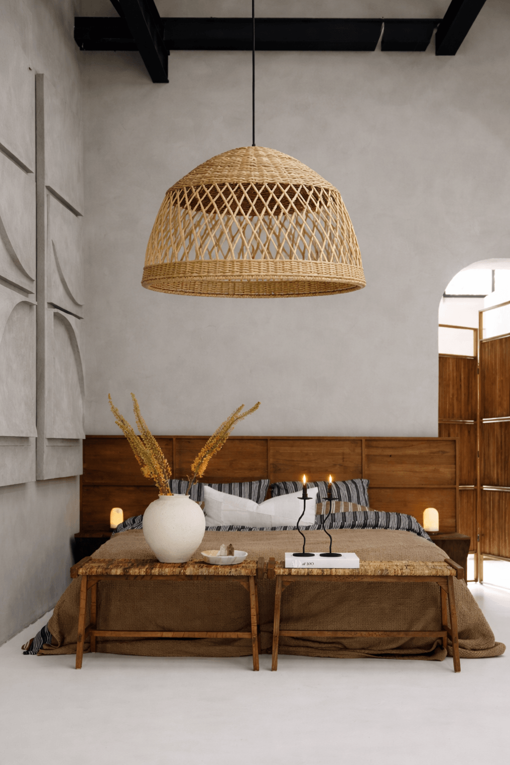 Leuchte / Lampenschirm – Offene Webart – Diamantgeflochtene Kuppelform – (Malawi) 2 Leuchte / Lampenschirm – Offene Webart – Diamantgeflochtene Kuppelform – (Malawi) – Bild 2