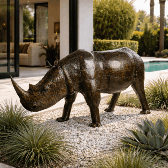 Skulptur Nashorn aus verzinktem Stahl - Sehr Groß (XL) 5 2A08EE31 3A9E 4C15 A0F0 4BFAD5D039BB