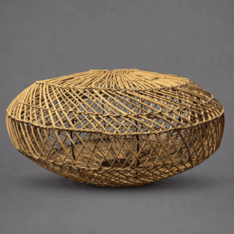 Leuchte / Lampenschirm – Offene Webart – Ovale Pendelleuchte – (Malawi)