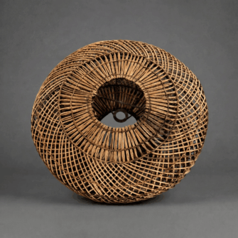 Leuchte / Lampenschirm – Offene Webart – Ovale Pendelleuchte – (Malawi) 4 89