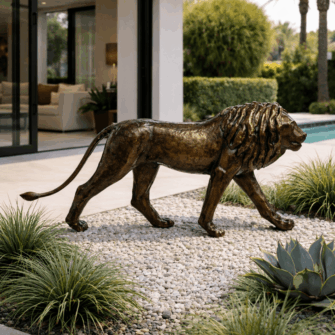 Skulptur Löwe aus verzinktem Stahl - Groß(L) 5 ABD07F77 E78E 476E B93F DADE1B7F2934