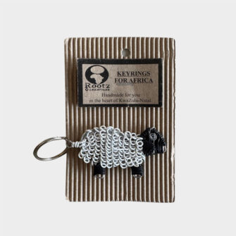Sheep Keyring – Handmade African Beaded Design Object