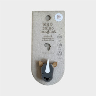 Rhino Magnet – Handmade African Design Object (Big Five)