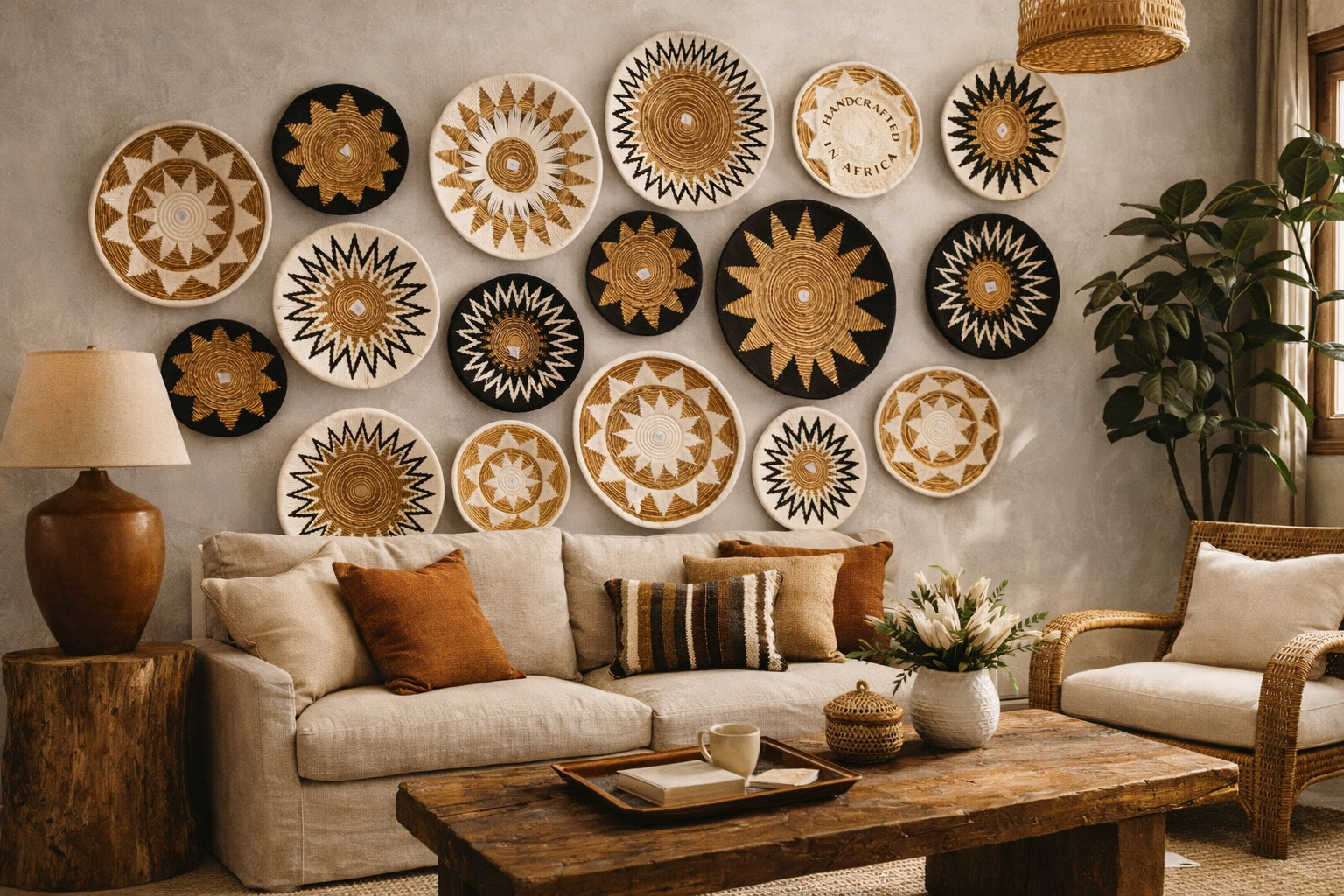 Tonga Korb (flach) - Braun Unifarben 5 Tonga Korb (flach) - Braun Unifarben - Image 5