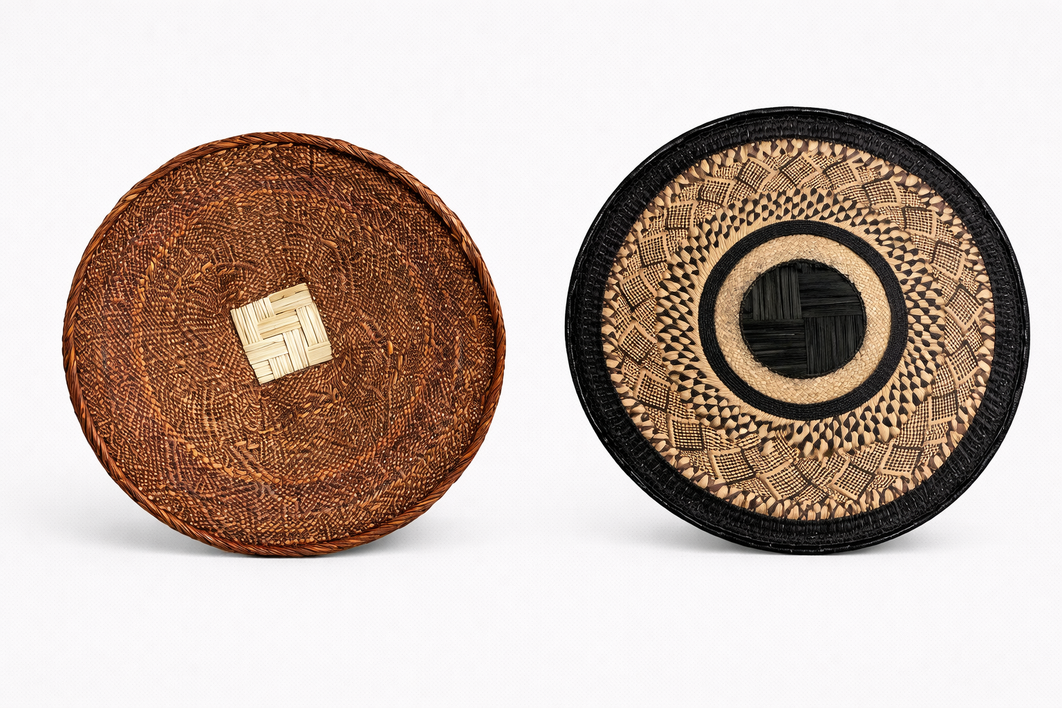 Tonga Korb (flach) - Braun Unifarben 2 Tonga Korb (flach) - Braun Unifarben - Image 2