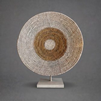 Makenge Basket Painted - Golden Horizon - (Zambia) - Large