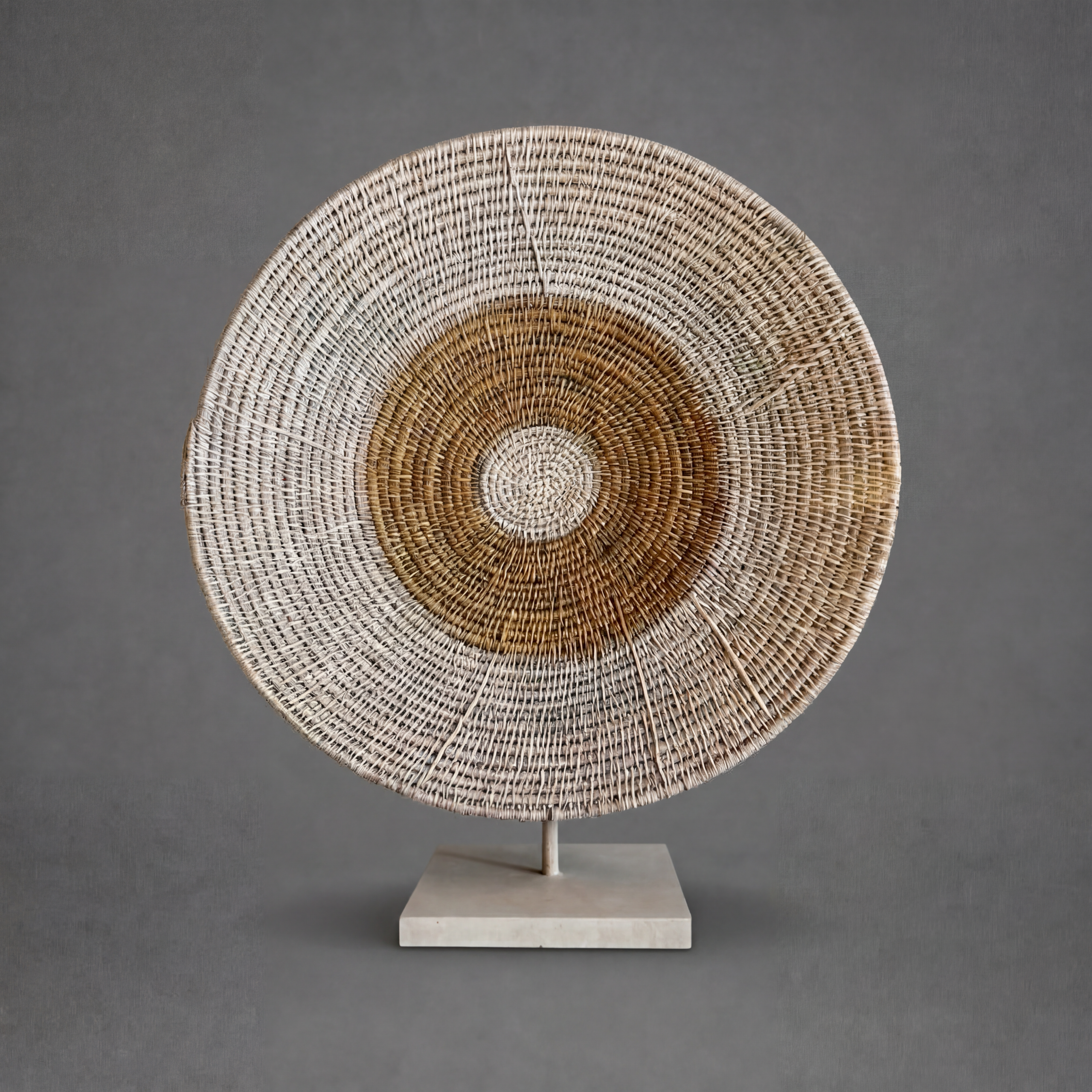 Makenge Basket Painted - Golden Horizon - (Zambia) - Large 1 Makenge Basket Painted - Golden Horizon - (Zambia) - Large