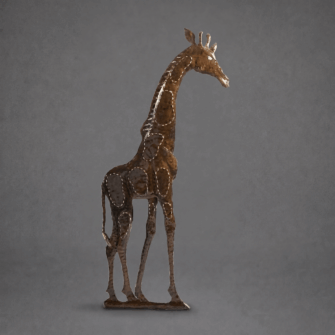 Wandbild Giraffe - aus verzinktem Stahl (Groß)