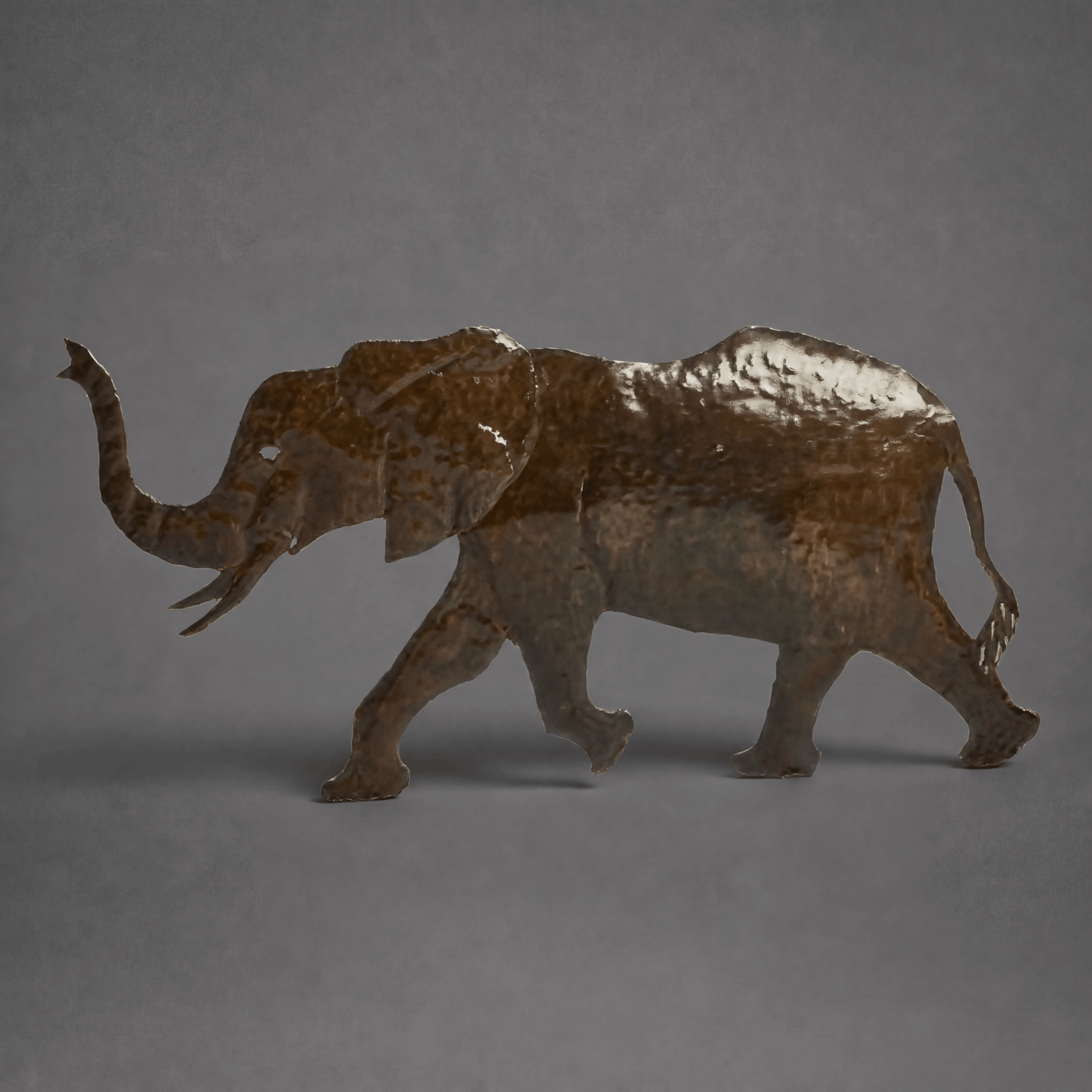 Wandbild Elefant - aus verzinktem Stahl (Groß) 1 Wandbild Elefant - aus verzinktem Stahl (Groß)