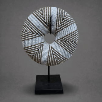 Reif bestickt mit Perlen – Goldenes Dreiecksmuster – (Kamerun)