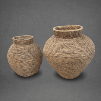 Bohero Korb Unbemalt - Krugform - (Simbabwe) - M 5 Generated with Kive.ai kive image 2 Kopie 51