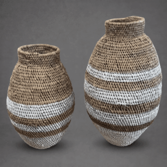 Bohero Korb Bemalt - Naturfarben & Weiß - (Simbabwe) - M 5 Generated with Kive.ai kive image 2 Kopie 56