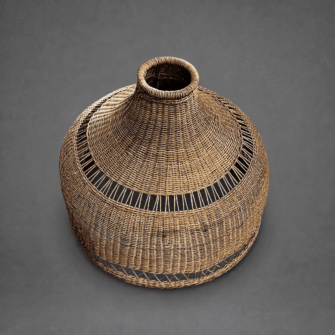 Leuchte / Lampenschirm - Offene & Dichte Webart kombiniert - (Malawi)