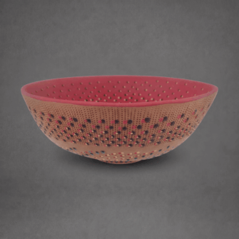 Dotted Bloom Schale – Entworfen und hergestellt von Fezile (Einzelstück)