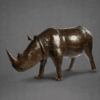 Skulptur Nashorn aus verzinktem Stahl - Sehr Groß (XL) 7 Generated with Kive.ai kive image Kopie 4 2
