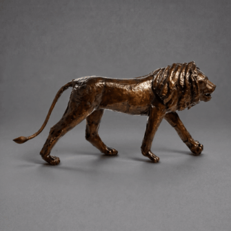 Skulptur Löwe aus verzinktem Stahl - Groß(L)